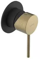 Sapho ULTRASAN Unterputz-Duscharmatur, 1 Weg, Schwarz matt/Gold matt