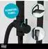 Eisl Easy Energy Duschset 2-in-1 Regendusche und Handbrause, schwarz (DX12004BL-A)