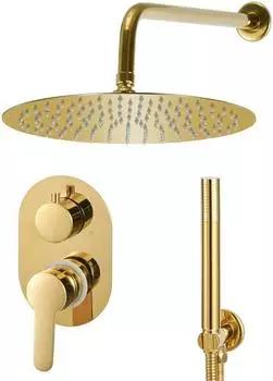 vidaXL Duschsystem Edelstahl 201, gold (147722)