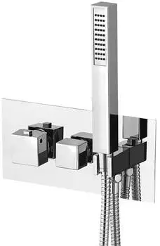 Sapho LATUS Thermostat-Duscharmatur mit Handbrause, 2/3 Wege, Chrom (1102-45)