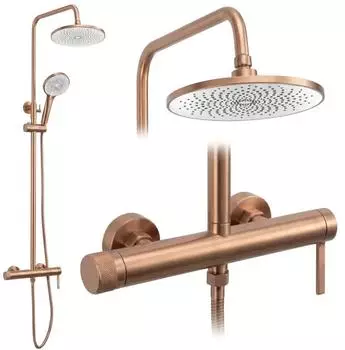 Rea Rivo Duscharmatur Geb&uuml;rstetes Kupfer (REA-B9330)