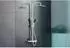 Bernstein BS371 Thermostat-Duschsystem wandmontiert, eckig, weiß/schwarz matt, höhenverstellbar (BS371)