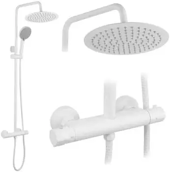 Rea Lungo White Duschset ohne Auslauf, Thermostat (REA-P6731)