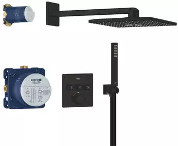 GROHE Precision SmartControl Unterputz-Duschsystem mit Vitalio SmartActive 310 Cube matt black (348752430)