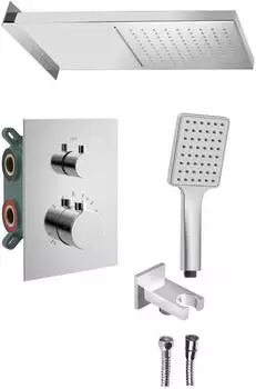 Sapho KIMURA Thermostat-Unterputz Duscharmatur 3 Wege, chrom (KU683-21)