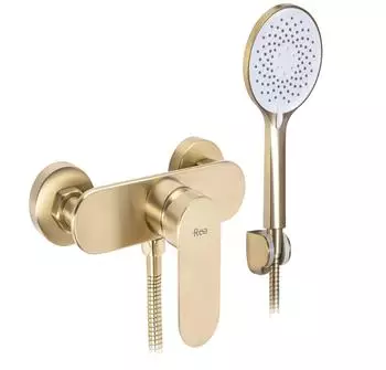 Rea Drop Duscharmatur Wandmontage, gebürstetes Gold (REA-B2234)