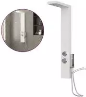vidaXL Duschpaneel-System Aluminium Wei&szlig;