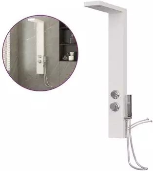 vidaXL Duschpaneel Aluminium weiß (151415)