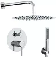 vidaXL Verdecktes Duschsystem (Rund) Silber Edelstahl 201