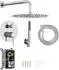 vidaXL Verdecktes Duschsystem, rund, Edelstahl 201, silber (42028991)
