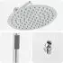 vidaXL Verdecktes Duschsystem, rund, Edelstahl 201, silber (42028991)