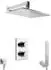 PaulGurkes Unterputz-Duschsystem mit Thermostat und Regendusche, Messing