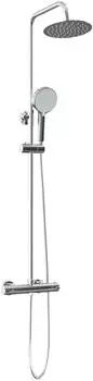 vidaXL Thermostatisches Duschsystem, runder 20cm-Kopf, Chrom, SS201 (SS201)