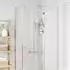 vidaXL Thermostatisches Duschsystem, runder 20cm-Kopf, Chrom, SS201 (SS201)