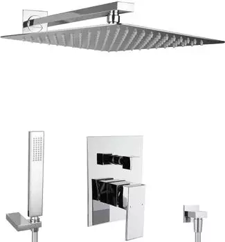 PaulGurkes Unterputz-Duschsystem mit 40cm Regendusche