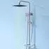 LuxusKollektion Thermostat-Duscharmatur Komplettset Regendusche 25x25cm, Handbrause, Chrom