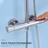 LuxusKollektion Thermostat-Duscharmatur Komplettset Regendusche 25x25cm, Handbrause, Chrom