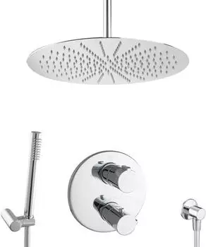 PaulGurkes Unterputz-Duschsystem XXL 40cm mit Thermostat