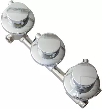 AcquaVapore Thermostat-Armatur 3-fach Umschalter Dusche D38 10cm (D38-faucet-TH)