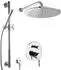 PaulGurkes Duschsystem Unterputz Komplett-Set, Regenbrause Ø 30cm, Duschstange 70cm