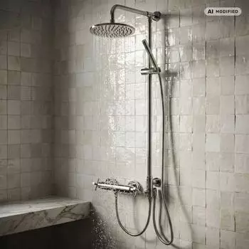 PaulGurkes Juliet Duschsystem Aufputz Regendusche 20cm