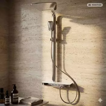 PaulGurkes Shower SECLECT Duschsystem mit Wasserfall und Regendusche