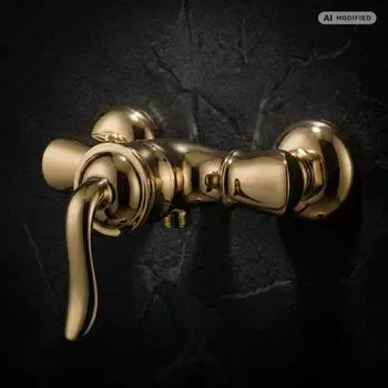 PaulGurkes CLASSIC Duscharmatur Aufputz, Messing, gold (PGCLASSIC33-ZR)