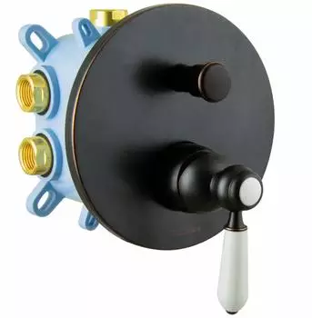 PaulGurkes Unterputzarmatur Retro 2-Wege schwarz (PGBX2WB-QP)