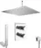 PaulGurkes Dusch-Set Unterputz Regendusche 40cm mit Thermostat