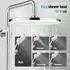 Rainsworth Duschsystem mit Thermostat, 30cm Regendusche, 3 Strahlarten, chrom (RW-2222)