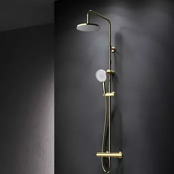 AM.PM X-Joy Duschsystem mit Thermostat, Regendusche, gold (F07XA499)
