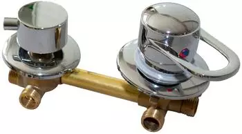 AcquaVapore Ersatz-Armatur Einhebelmischer 3-fach Umschalter, 12cm (D38-faucet-EH-DF)
