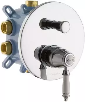 PaulGurkes Nostalgie Unterputzarmatur 2-Wege Einhandmischer mit Montagebox