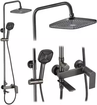 Rea Storm Duschset Titanium, Messing (REA-P9534)