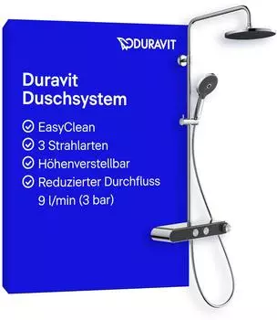 Duravit Shower Systems Shelf 1050 MinusFlow, schwarz hochglanz (TH4382008096)