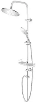Feridras Platinum Duschs&auml;ule rund, Chrom, einfache Handbrause