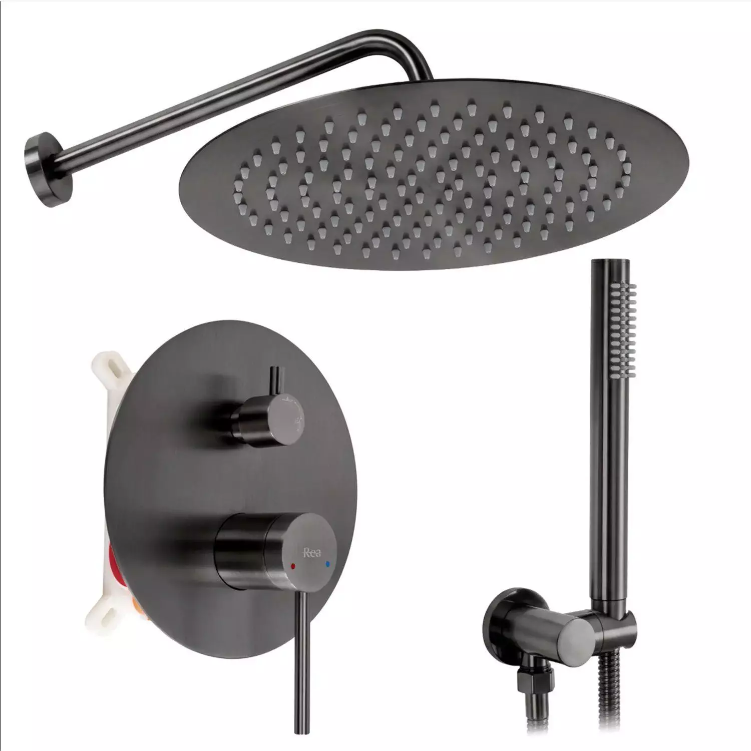 But Clif Rea Foss Clif + Box Unterputz-Duschset, titan (REA-P4412) Duschsystem ...