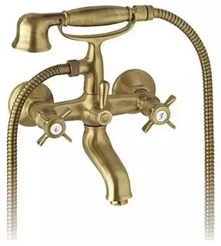 Trizeratop Victorian Bronzo Wannenarmatur mit Duschset, antik-bronze (2210V/BR)