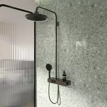 Ideal Standard Solos Duschsystem mit Brausethermostat Aufputz, LED (A7883A5)