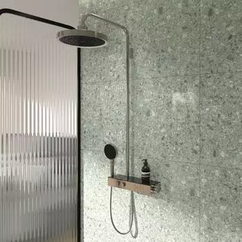 Ideal Standard Solos Duschsystem mit Brausethermostat Aufputz, LED (A7883GN)