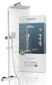 Sch&uuml;tte Gran Canaria &Uuml;berkopfbrause-Set mit Thermostatarmatur, chrom (60149)