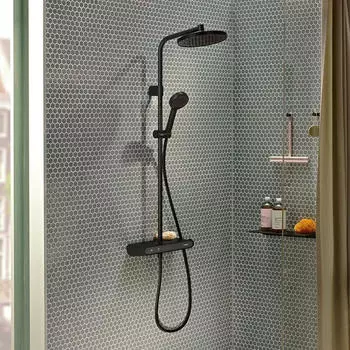 Hansgrohe Activera S Showerpipe 240 1jet Ecosmart matt schwarz (28638670)