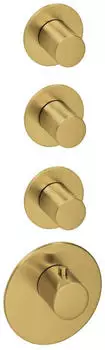 Herzbach Design iX PVD Fertigmontageset Thermostat, rund, brass steel (21523015141)