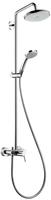 Croma Showerpipe 220mm 1jet 16l/min Mit Einhebelmischer, Chrom - Hansgrohe