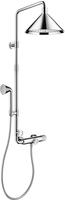 AXOR Showerpipe mit Thermostat & 2jet Kopfbrause by Front 26020000, Badarmaturen,