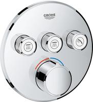 GROHE SmartControl Unterputzmischer Fertigmontageset mit 3 Absperrventilen, runde