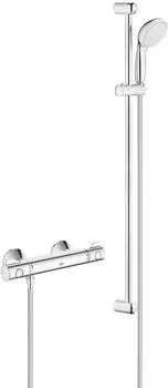 GROHE Grohtherm 800 Thermostat-Brausebatterie DN 15 mit Brausegarnitur (34566001)