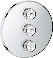 GROHE Grohtherm SmartControl 3-fach Unterputzventil Fertigmontageset, runde