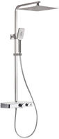 SCH&Uuml;TTE OCEAN &Uuml;berkopf-Brauseset, Chrom/Wei&szlig;, mit Duschthermostat und Ablage