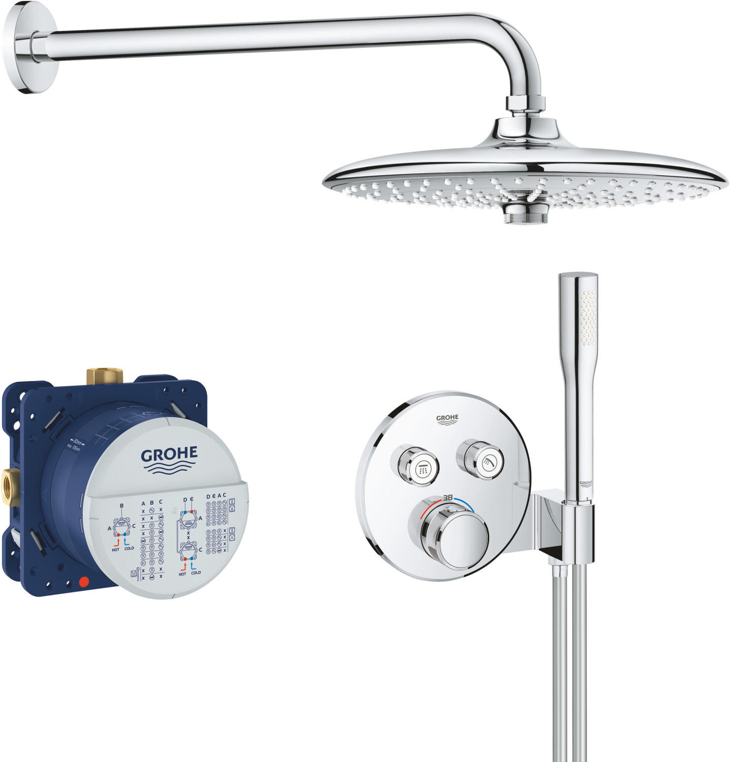 GROHE Grohtherm SmartControl Duschsystem Euphoria 260 (34744000) Test TOP  Angebote ab 674,38 € (Juli 2023)